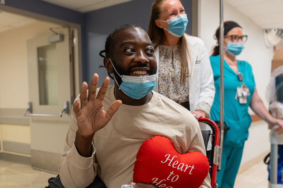 Chevon after heart surgery.