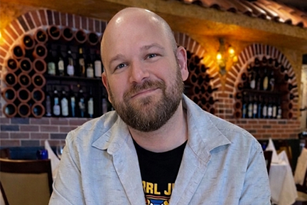 Eliot Citron enjoying birthday dinner